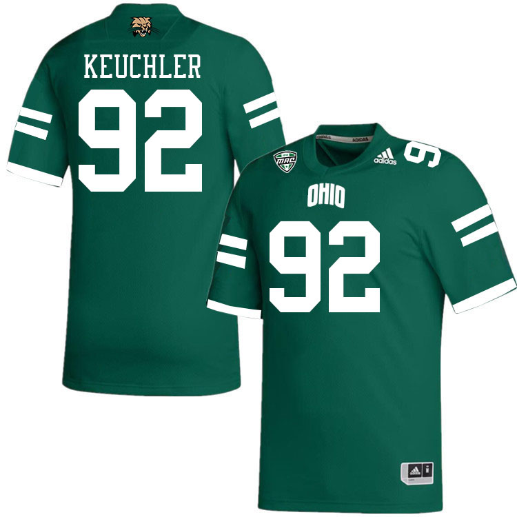 Ohio Bobcats #92 RJ Keuchler College Football Jerseys Stitched-Green